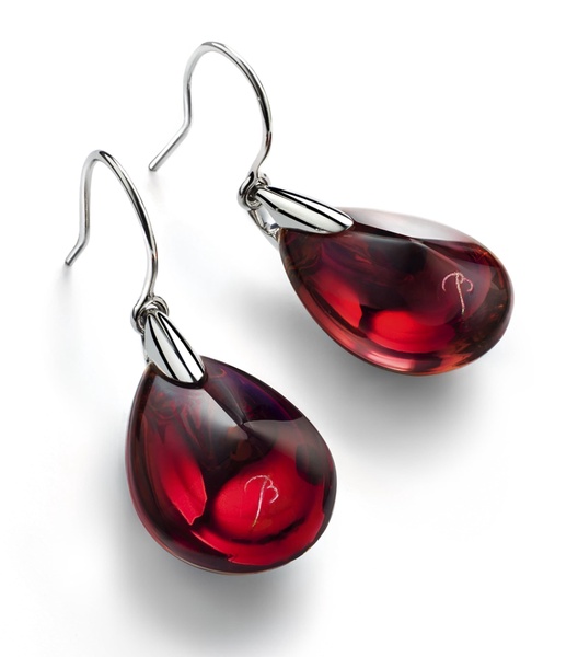 Sterling Silver and Crystal Psydelic Drop Earrings