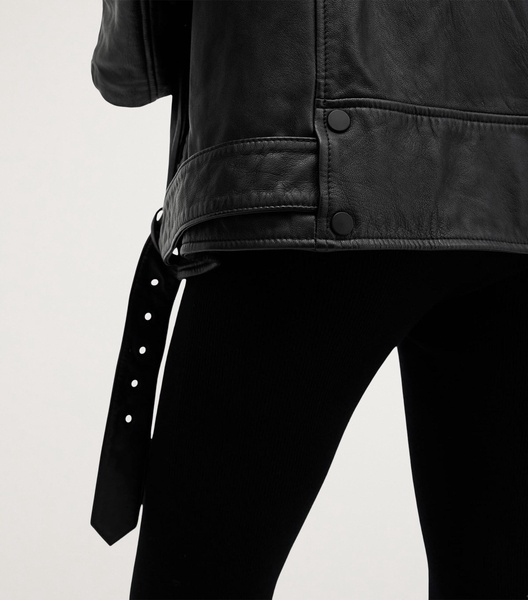 Leather Rhinestone Billie Jacket