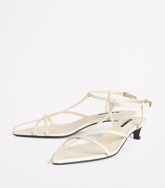 Leather Strappy Heeled Sandals 35
