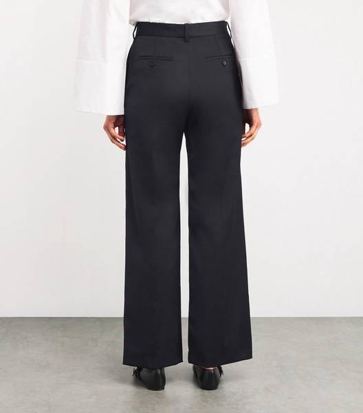 Wool-Blend Tailored Trousers