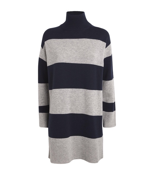 Wool-Cashmere Striped Mini Dress
