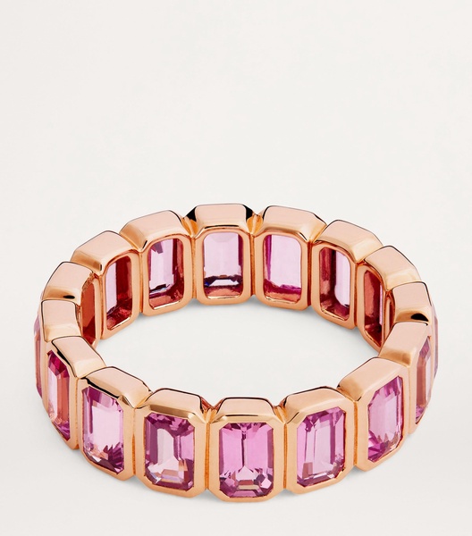Rose Gold and Pink Sapphire Bezel Ring