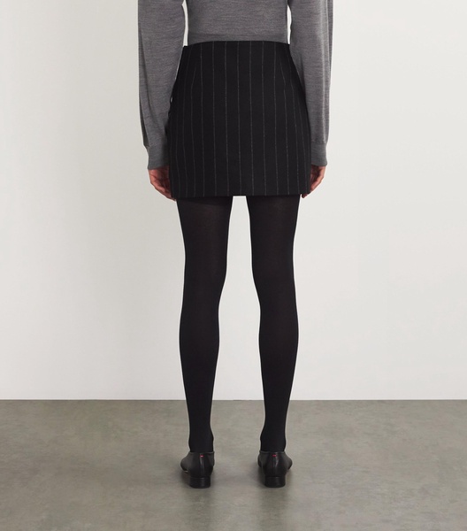 Wool-Blend Pinstripe Tierra Mini Skirt