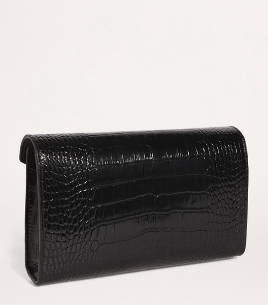 Small Croc-Embossed Elly Clutch