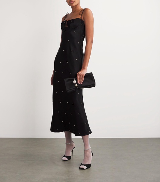 Satin Tulip Midi Dress