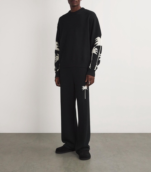 Cotton-Merino Wool Palm Sweater