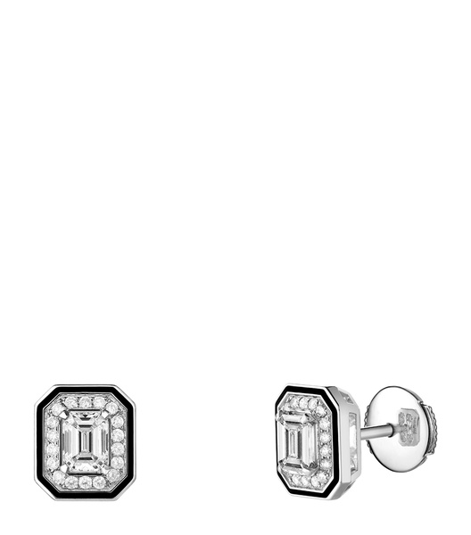 White Gold and Diamond Vendôme Liseré Earrings