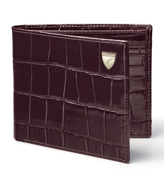 Croc-Embossed Leather Bifold Wallet