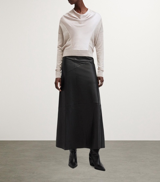 Wool and Satin-Blend Myra Sweater