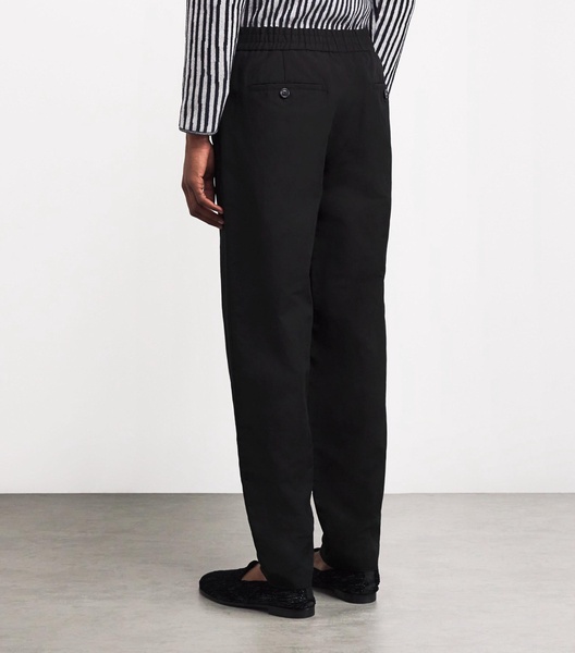 Linen-Cotton Tailored Trousers