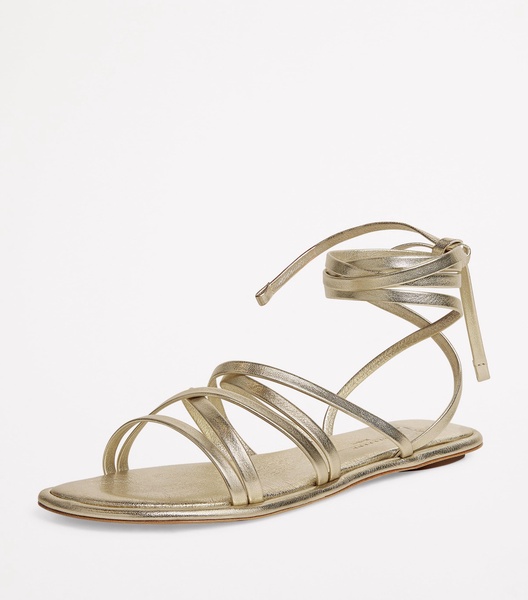 Metallic Leather Gladiator Sandals