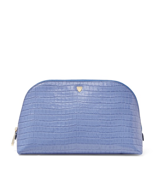Croc-Embossed Leather Classic Wash Bag