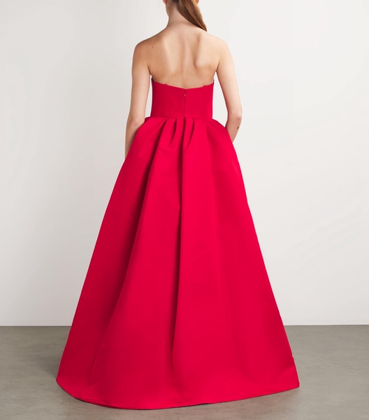 Silk Strapless Ball Gown