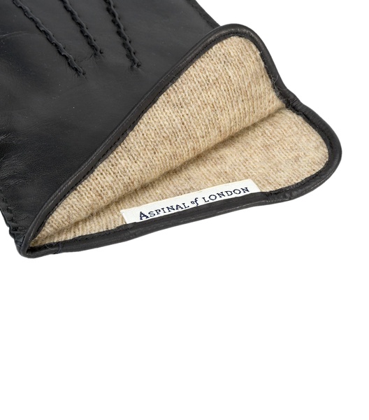 Men's Wool-Cashmere Lined Leather Gloves (Medium)