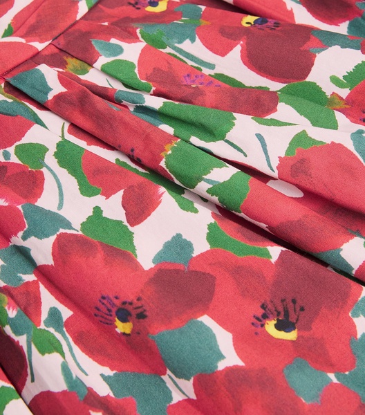 Floral Cummerbund Midi Skirt