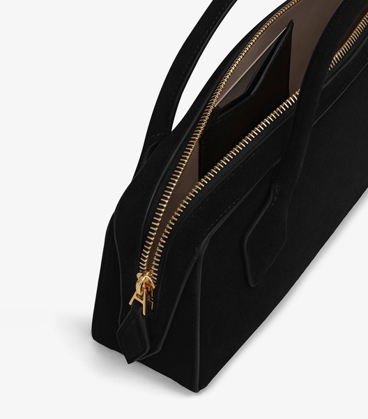 Suede Le Teckel Top-Handle Bag
