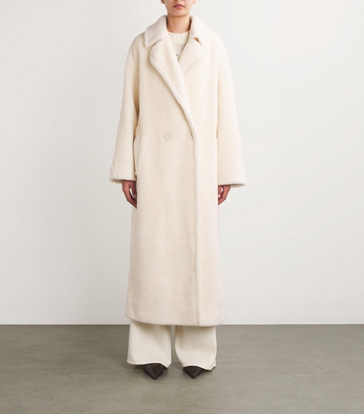Wool Shearling Oversized Coat