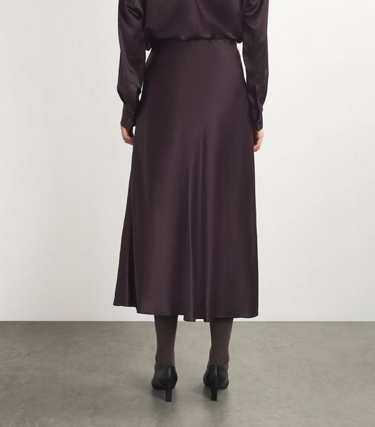 Silk Bias Midi Skirt