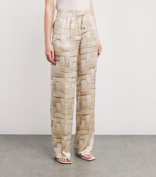 Silk Printed Trousers