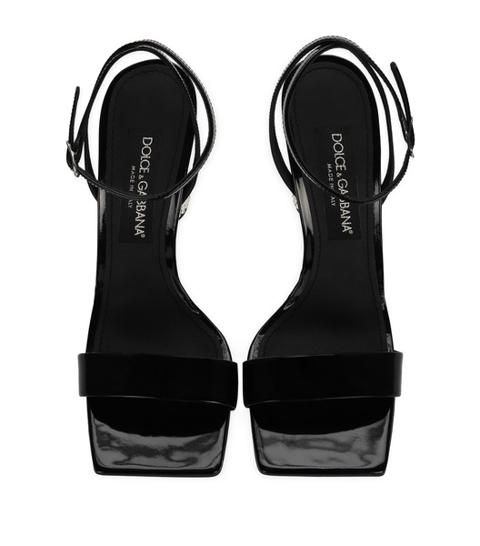 Calfskin Embellished Heeled Sandals 105