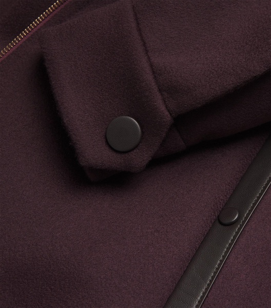Cashmere Scarf-Neck Bomber Jacket