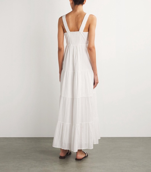 Cotton-Gauze Ginseng Maxi Dress