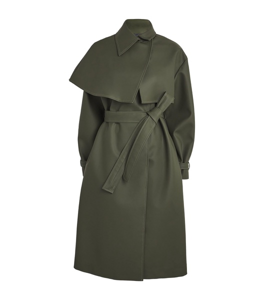 Rubber Asymmetric Trench Coat