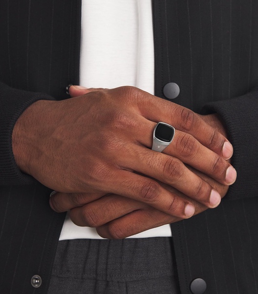 Polished Onyx Kay Signet Ring