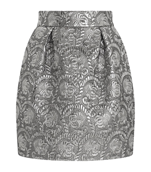 Brocade-Effect Mini Skirt