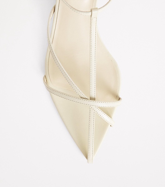 Leather Strappy Heeled Sandals 35