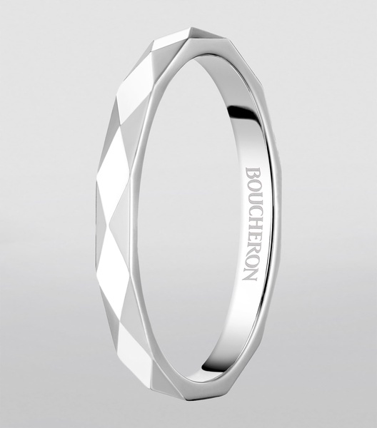 Platinum Facette Wedding Ring