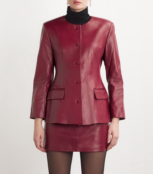 Leather Padded Blazer