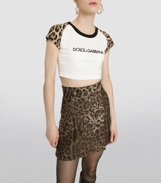 Leopard Print Mini Skirt