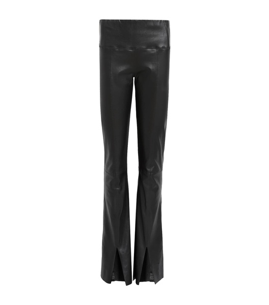 Leather Cora Flared Trousers