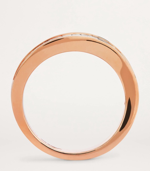 Rose Gold and Diamond Wave Ring