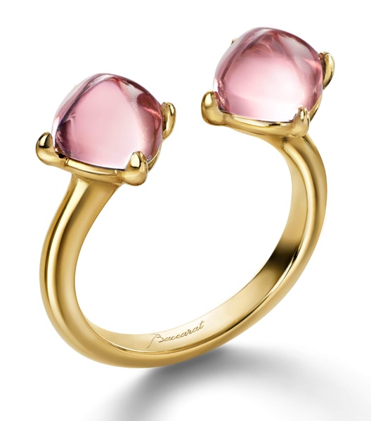 Médicis Toi & Moi Pink Crystal Mirror Ring (Size 49)