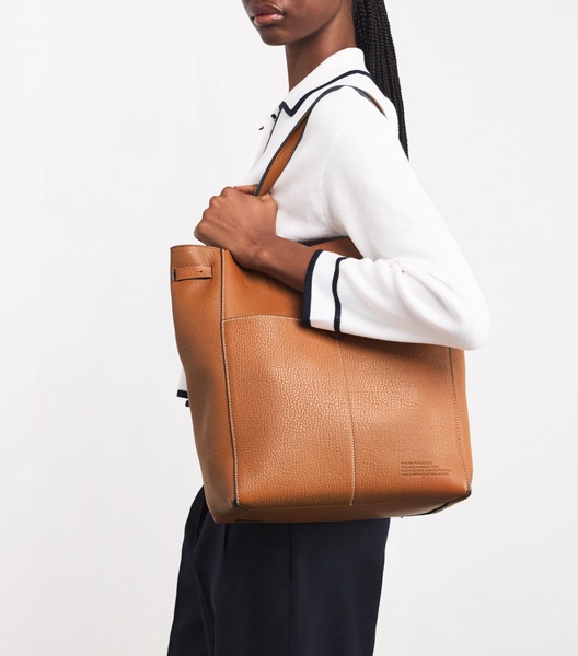 Leather N/S Return To Nature Tote Bag