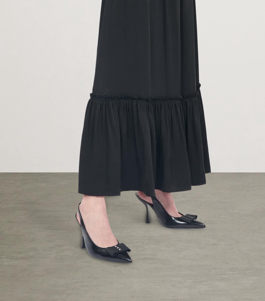 Leather Slingback Pumps