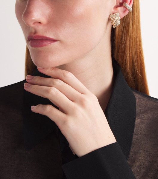 Yellow Gold and Diamond Cosmo Single Ear Cuff