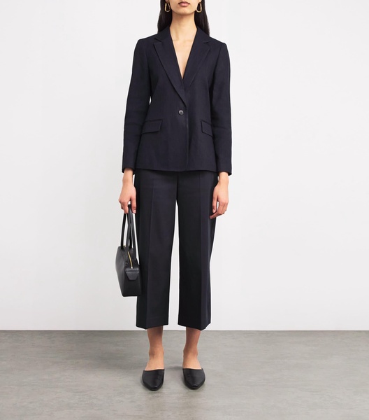 Cotton-Blend Temple Light Trousers