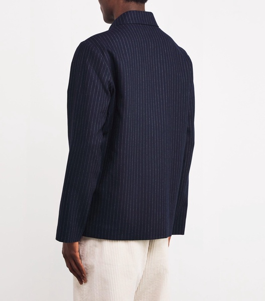 Wool-Blend Striped Jacket