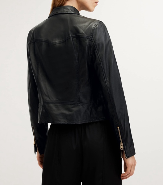 Leather Vela Biker Jacket