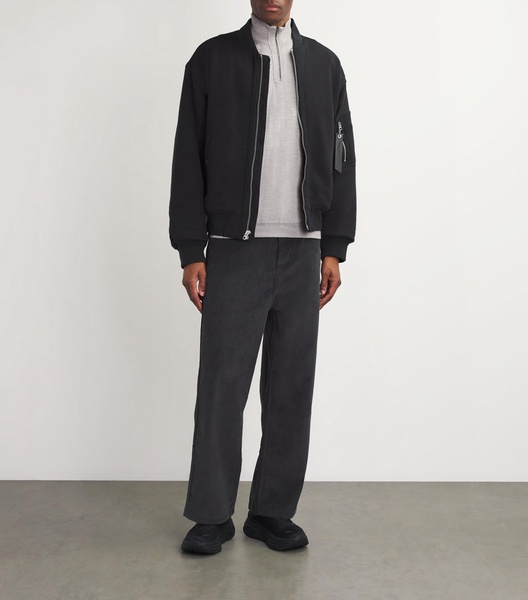 Virgin Wool Quarter-Zip Sweater
