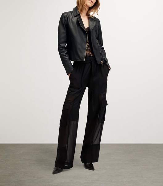 Leather Vela Biker Jacket