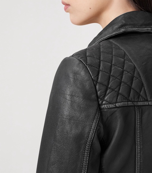 Leather Cargo Biker Jacket