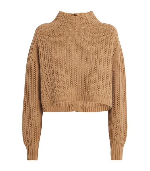 Cropped Back-Buttoned Sweater
