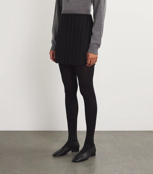 Wool-Blend Pinstripe Tierra Mini Skirt
