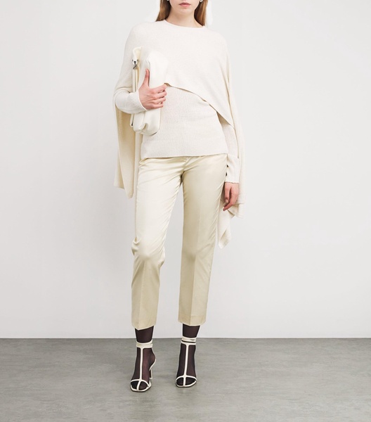 Silk Bouclé Cape Sweater