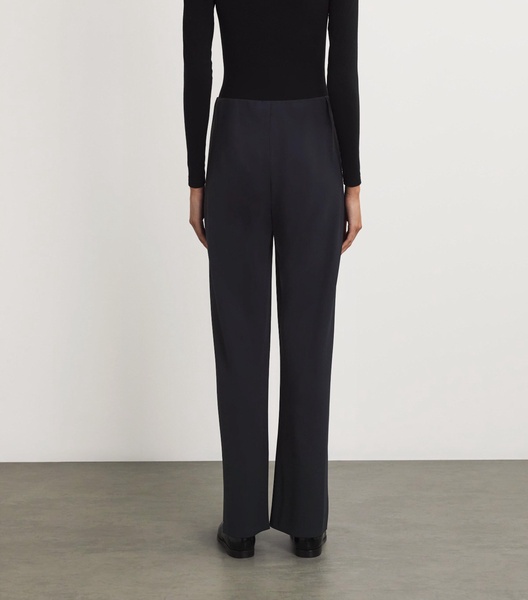 Crepe High-Waist Trousers