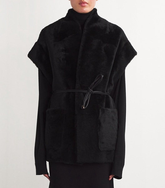 Shearling Sleeveless Jacket